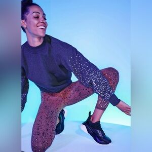 Lululemon x SoulCycle To The Beat Sweatshirt Heathered Grey Size 4 Like New